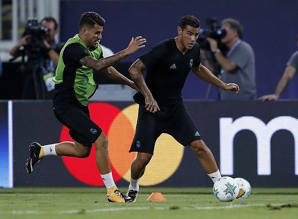 Theo Hernandez and Dani Ceballos